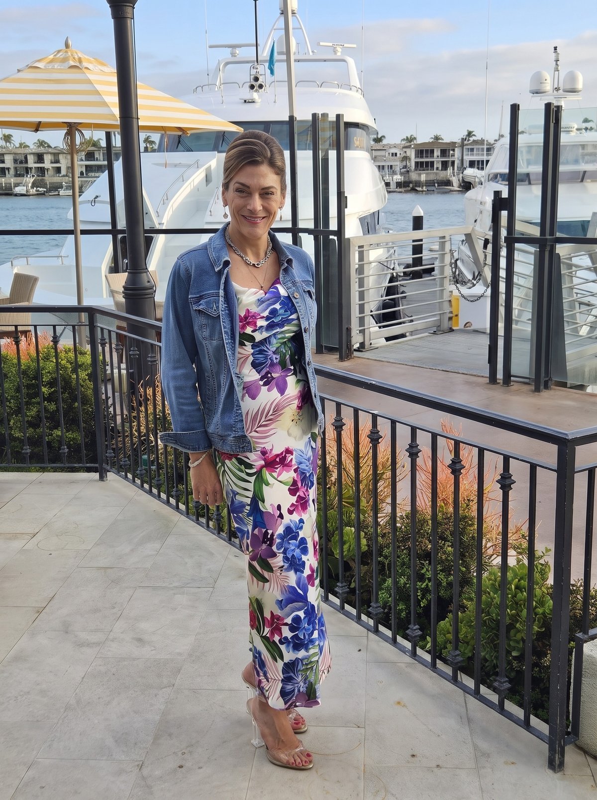 Esther Klein at a Palm Beach marina